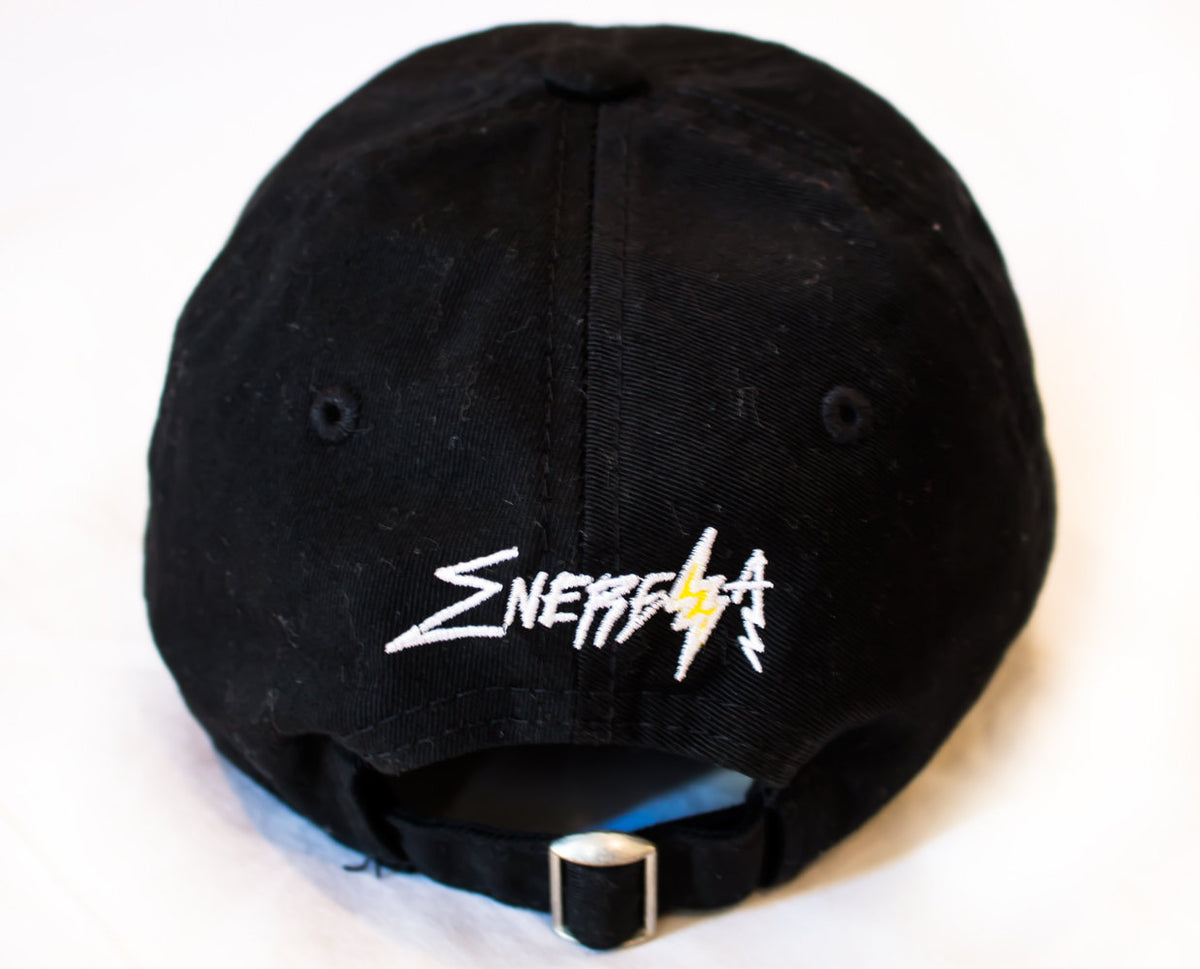 J BALVIN Energia Dad Hat, Smiling Emoji Face Lighting Bolt