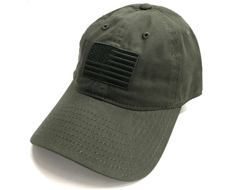 Army Green USA American Flag Patch United States America Polo Baseball Cap Dad Hat