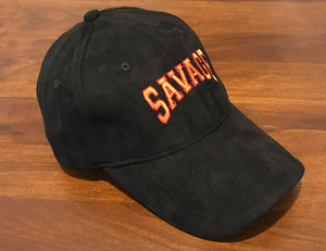 SAVAGE HAT- Drake Tour Revenge Font- Soft Suede Black Cap